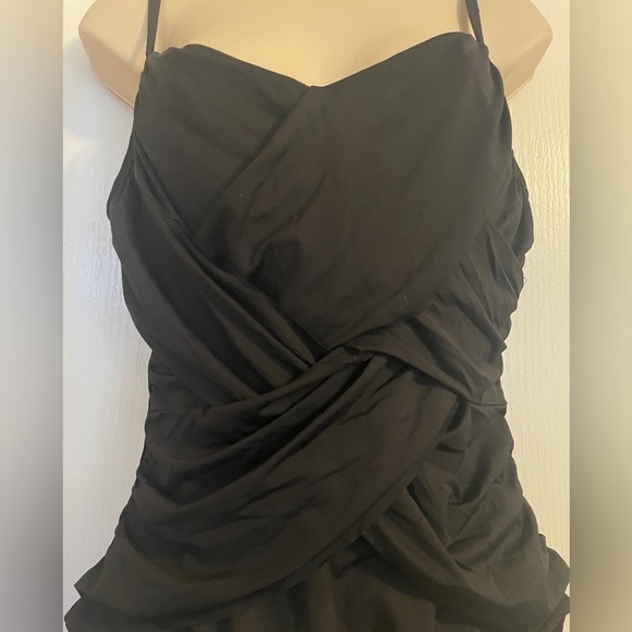 La Blanca Island Goddess Front Draped Tummy Control One Piece Swimsuit‎ 16 Beach - Picture 4 of 7